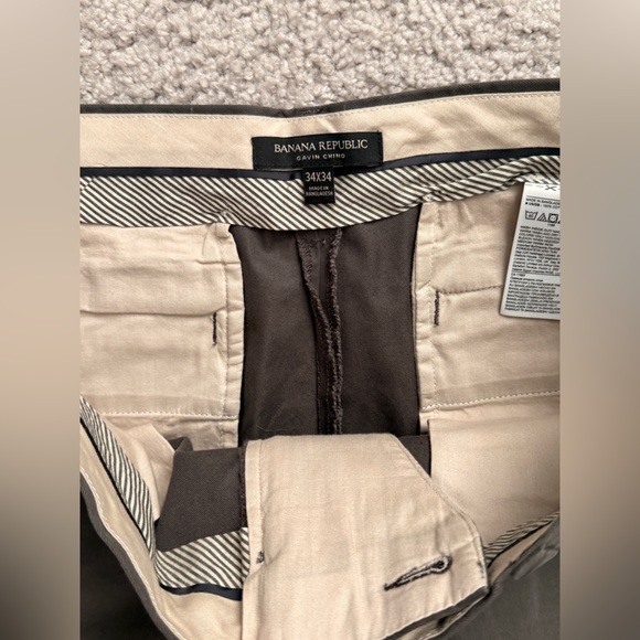 Men's Banana Republic Dark Gray Chino Pants - Picture 5 of 5